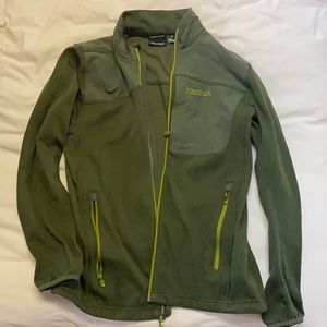 Marmot green zip up jacket